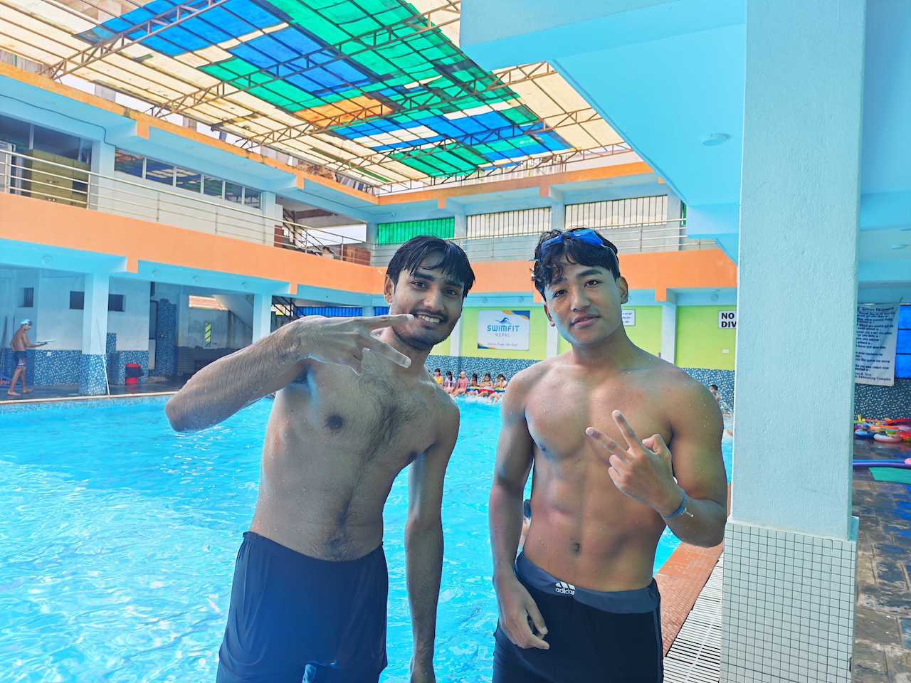 Team swimming outing